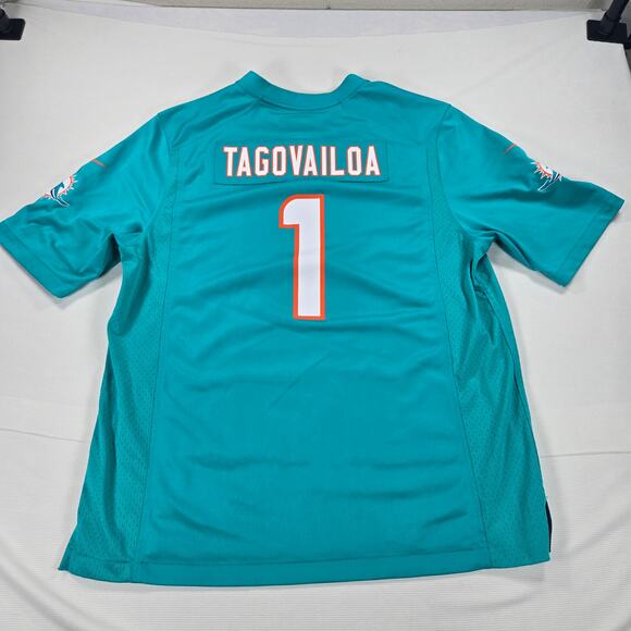 Nike On Field Miami Dolphins Tua Tagovailoa #1 Player Jersey in Aqua Size XL - Picture 8 of 8